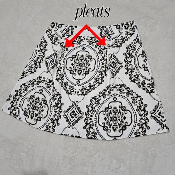 WHBM Baroque A-Line Skirt – Pleated, Lined, Pockets – NWT – Size 12 – Elegant - Picture 6 of 11